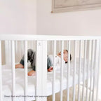 Materasso ovale traspirante a rete bianca per culla – Per 1 bambino (0–3 anni)