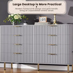 Cassettiera con 8 cassetti, design scanalato, colore nero/grigio/verde/bianco – Singola