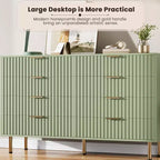 Cassettiera con 8 cassetti, design scanalato, colore nero/grigio/verde/bianco – Singola