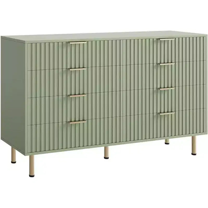 Cassettiera con 8 cassetti, design scanalato, colore nero/grigio/verde/bianco – Singola