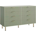 Cassettiera con 8 cassetti, design scanalato, colore nero/grigio/verde/bianco – Singola
