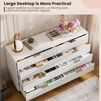 Cassettiera con 8 cassetti, design scanalato, colore nero/grigio/verde/bianco – Singola
