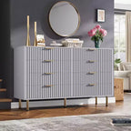 Cassettiera con 8 cassetti, design scanalato, colore nero/grigio/verde/bianco – Singola