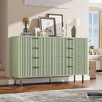 Cassettiera con 8 cassetti, design scanalato, colore nero/grigio/verde/bianco – Singola