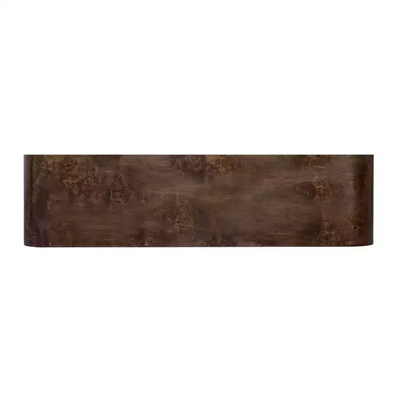 Consolle con due cassetti ad arco nera / marrone scuro / naturale, 1 pezzo
