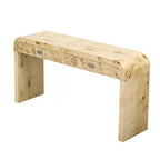 Consolle con due cassetti ad arco nera / marrone scuro / naturale, 1 pezzo
