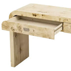 Consolle con due cassetti ad arco nera / marrone scuro / naturale, 1 pezzo