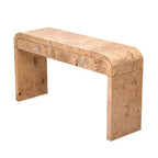 Consolle con due cassetti ad arco nera / marrone scuro / naturale, 1 pezzo