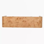 Consolle con due cassetti ad arco nera / marrone scuro / naturale, 1 pezzo