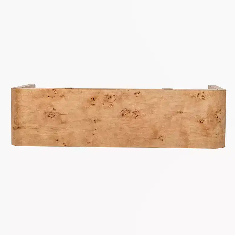 Consolle con due cassetti ad arco nera / marrone scuro / naturale, 1 pezzo