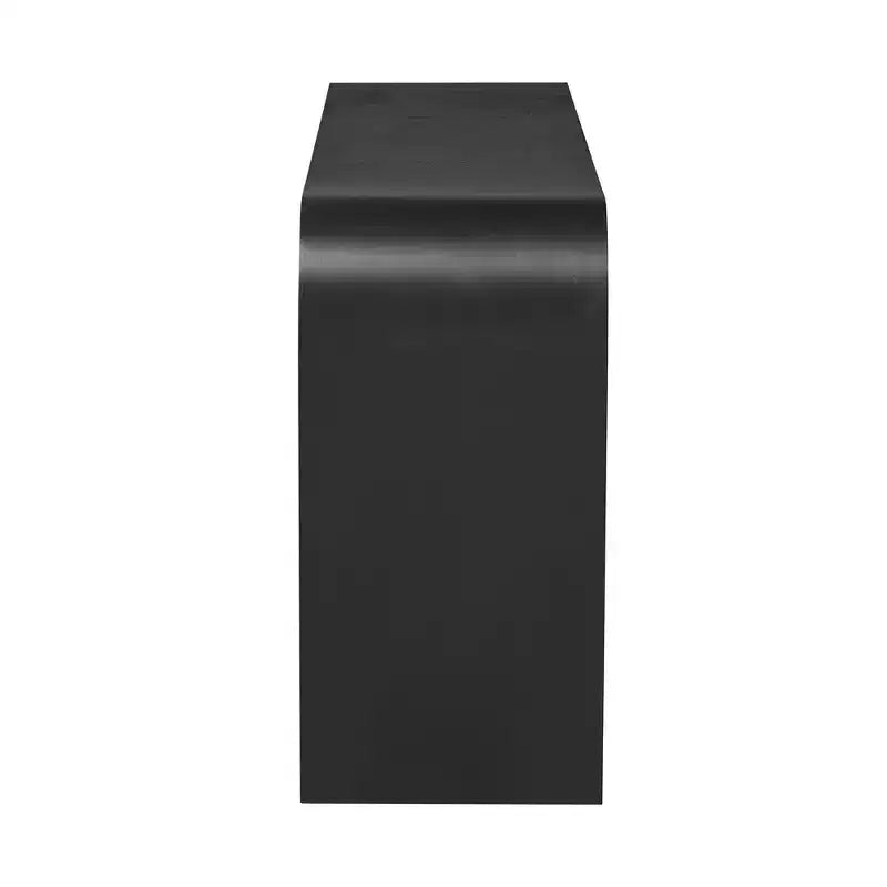 Consolle con due cassetti ad arco nera / marrone scuro / naturale, 1 pezzo