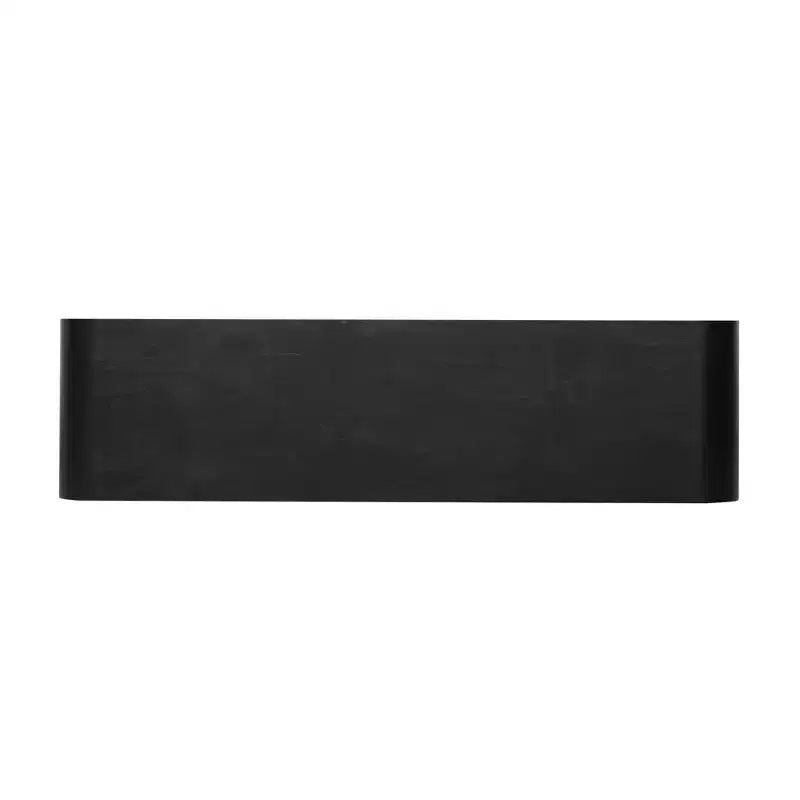 Consolle con due cassetti ad arco nera / marrone scuro / naturale, 1 pezzo