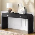 Arched Console Table with Storage, Minimalist Wood Entryway Table with Drawers for Entryway
