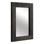 Specchio da parete con cornice in legno massiccio marrone/carbone/bianco invecchiato, 24" x 36"