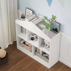 Libreria da tetto a 5 cubi bianca per bambini, utente singolo, 35x35x12 pollici