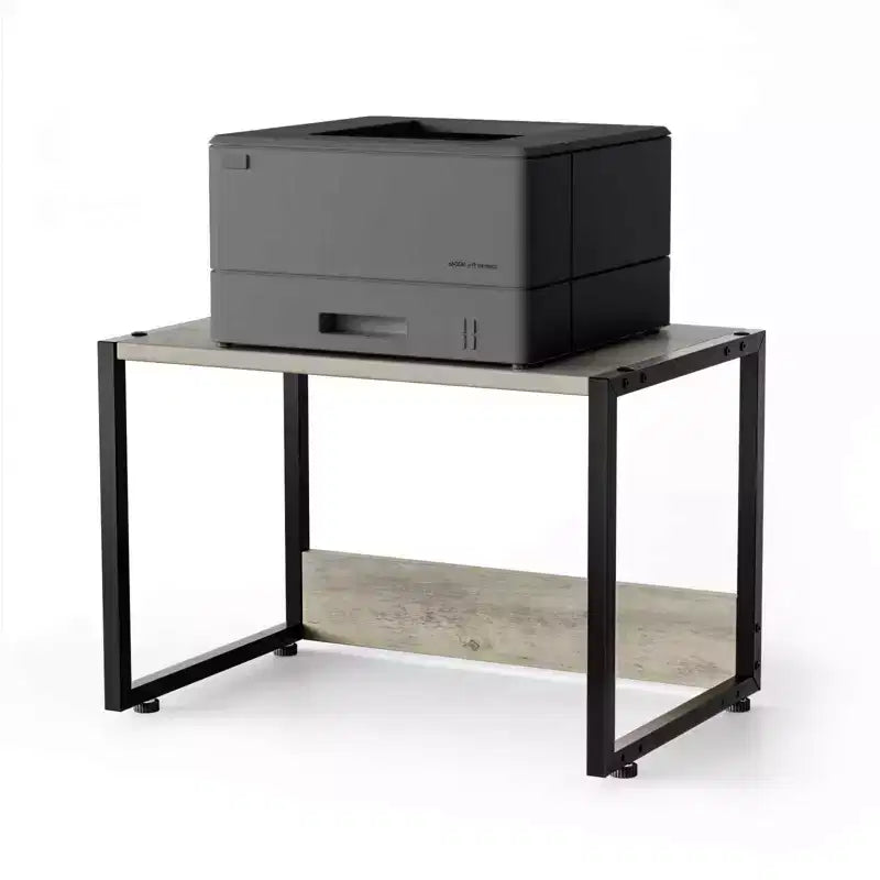 Supporto per stampante monostrato, grigio lavato, in truciolato, montaggio da 1 persona