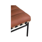 Poltroncina accent senza braccioli in similpelle nera, struttura in metallo verniciato a polvere nero – 1 posto