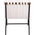 Poltroncina accent senza braccioli in similpelle nera, struttura in metallo verniciato a polvere nero – 1 posto