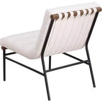 Poltroncina accent senza braccioli in similpelle nera, struttura in metallo verniciato a polvere nero – 1 posto