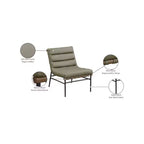 Poltroncina accent senza braccioli in similpelle nera, struttura in metallo verniciato a polvere nero – 1 posto