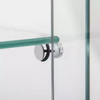 Mobiletto da terra in vetro temperato bianco con LED a cambio colore, rotelle bloccabili – Montaggio da 1 persona