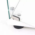 Mobiletto da terra in vetro temperato bianco con LED a cambio colore, rotelle bloccabili – Montaggio da 1 persona