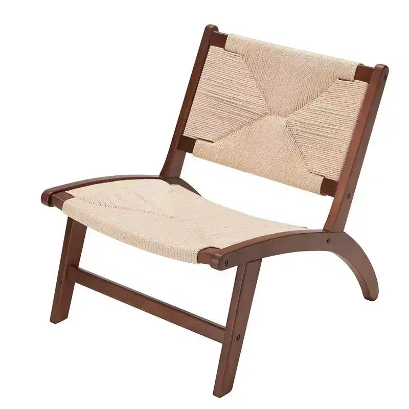 Poltrona Boho d'Appoggio, Ambra Chiaro-Beige, Senza Braccioli Schienale Basso, Posti a Sedere 1