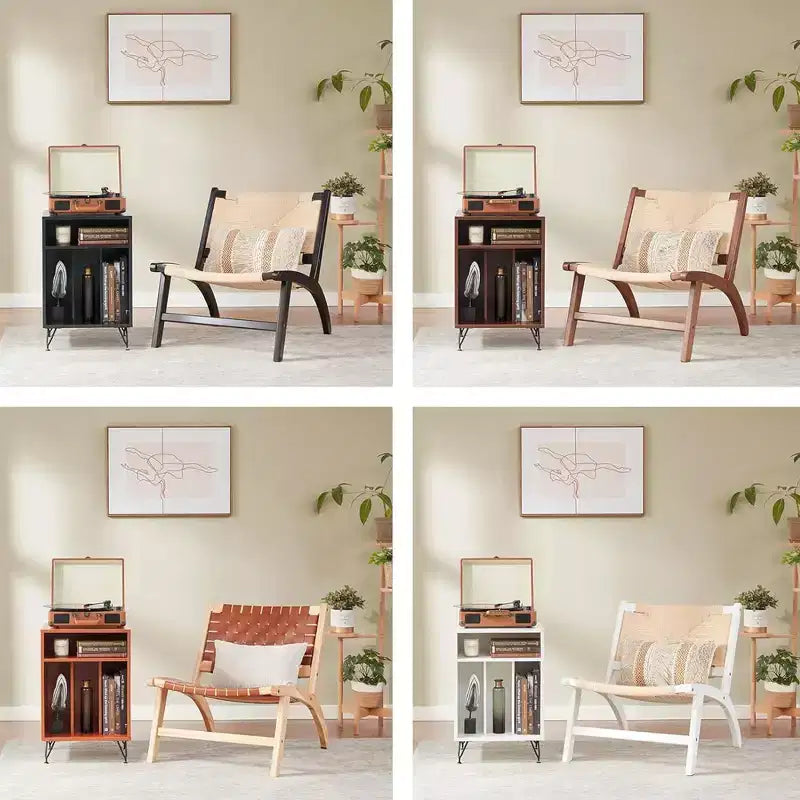 Poltrona Boho d'Appoggio, Ambra Chiaro-Beige, Senza Braccioli Schienale Basso, Posti a Sedere 1