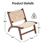 Poltrona Boho d'Appoggio, Ambra Chiaro-Beige, Senza Braccioli Schienale Basso, Posti a Sedere 1