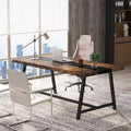 Okak Modern Large Executive Desk Office Computer Desk with Thick Metal Frame,Spacious Business Conference Table for Office,Studio