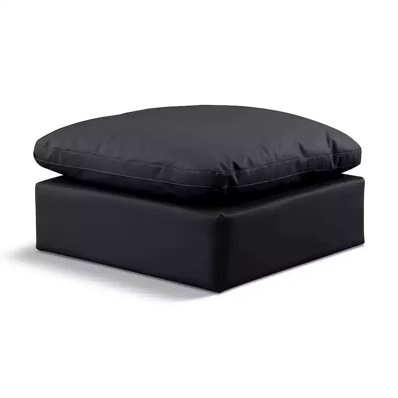 Meridian Furniture,Indulge Vegan Leather Ottoman