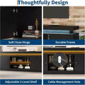 Acekool 63 Modern TV Stand with Power Outlets, Adjustable Shelf & Storage, Media Console for Living Room