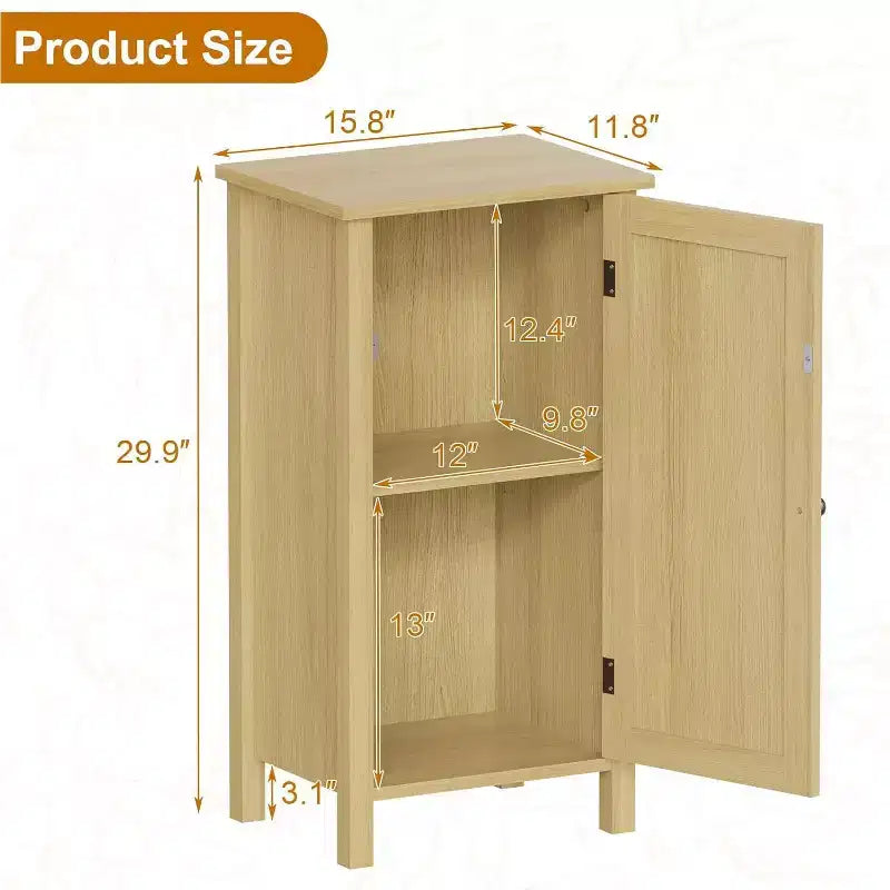 Comodino con anta in rattan nero/beige, comodino singolo con armadietto contenitore