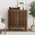 TUYOHW Farmhouse Sideboard Buffet Cabinet,Walnut Storage Cabinet with Louvered Doors,Adjustable Shelves,Coffee Bar Cabinet for Kitchen,Dining Room