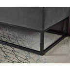 Panca Contenitore Ottomana in Velluto Beige / Nero / Grigio / Blu Marino / Rosa, Monoposto, 148,8 cm