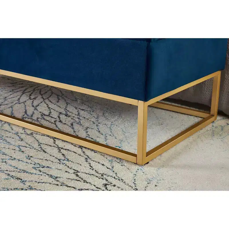 Panca Contenitore Ottomana in Velluto Beige / Nero / Grigio / Blu Marino / Rosa, Monoposto, 148,8 cm