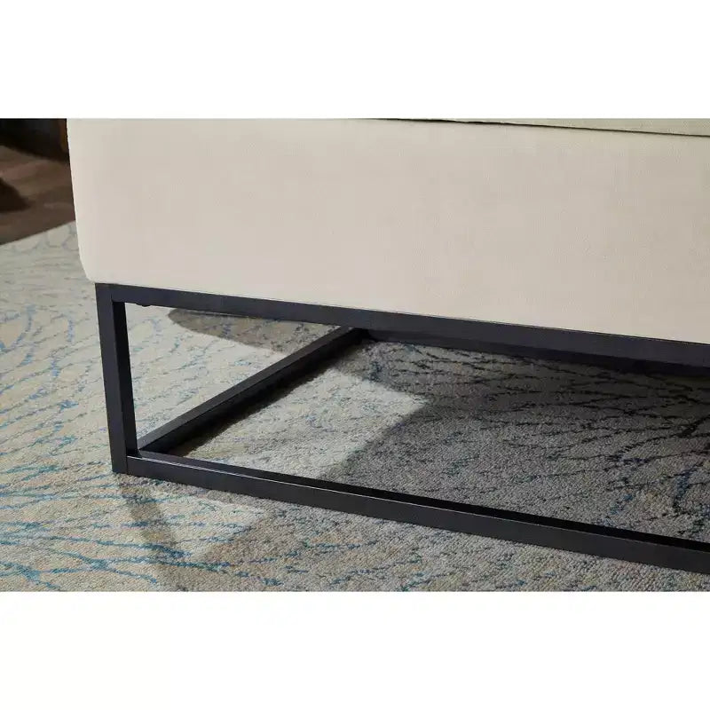 Panca Contenitore Ottomana in Velluto Beige / Nero / Grigio / Blu Marino / Rosa, Monoposto, 148,8 cm