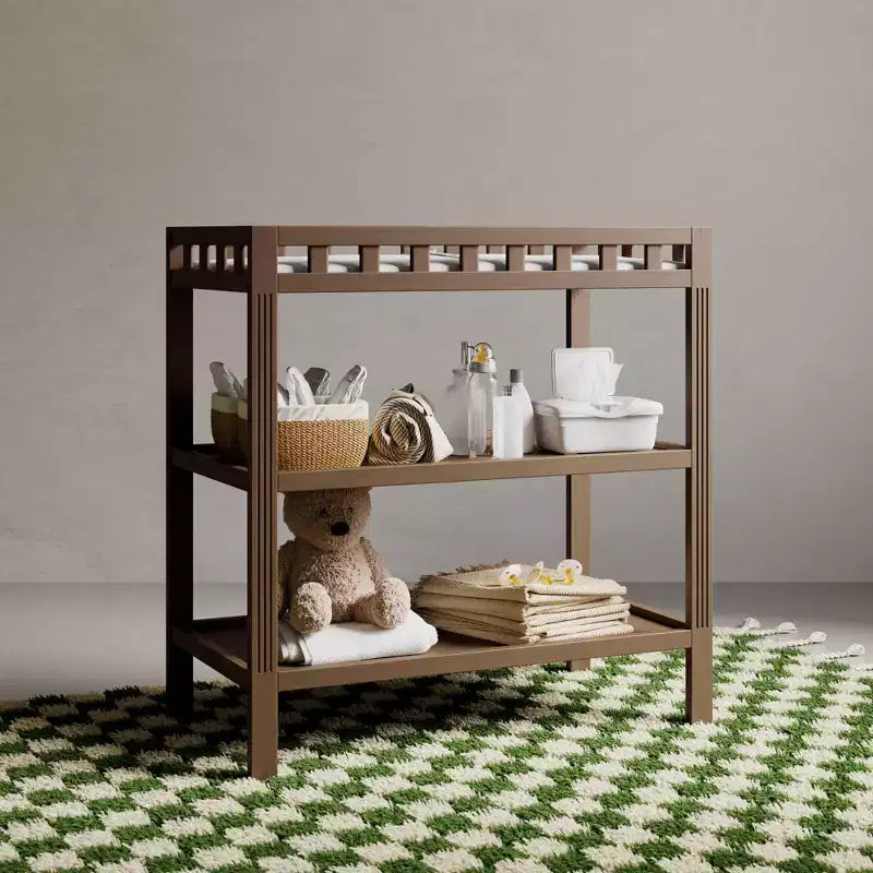 Fasciatoio in legno con materassino – multicolore, stile a ripiani aperti, 1 bambino