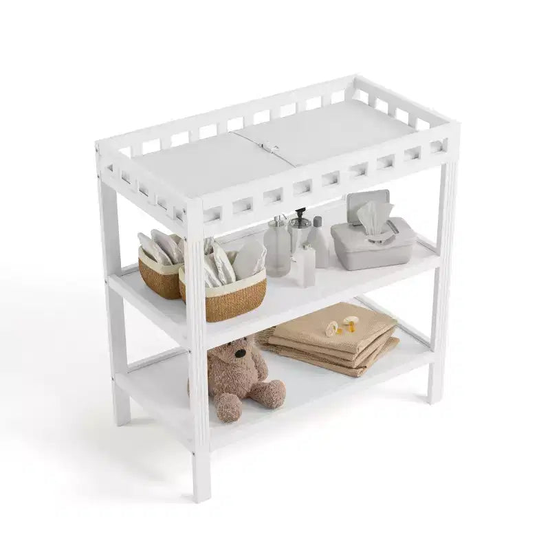 Fasciatoio in legno con materassino – multicolore, stile a ripiani aperti, 1 bambino