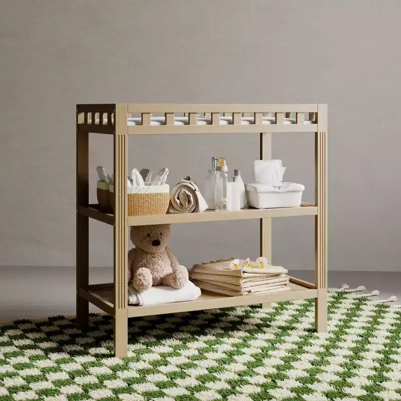 Fasciatoio in legno con materassino – multicolore, stile a ripiani aperti, 1 bambino