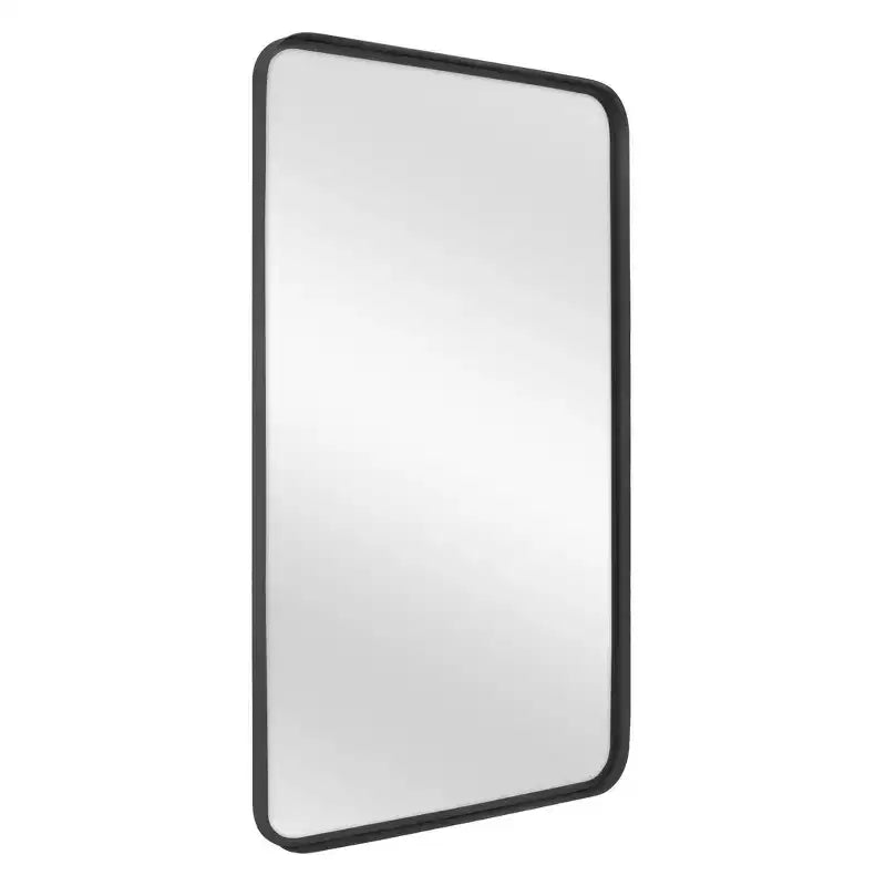 Specchio da parete antico nero/ottone, rettangolare, singolo – 24" x 36"
