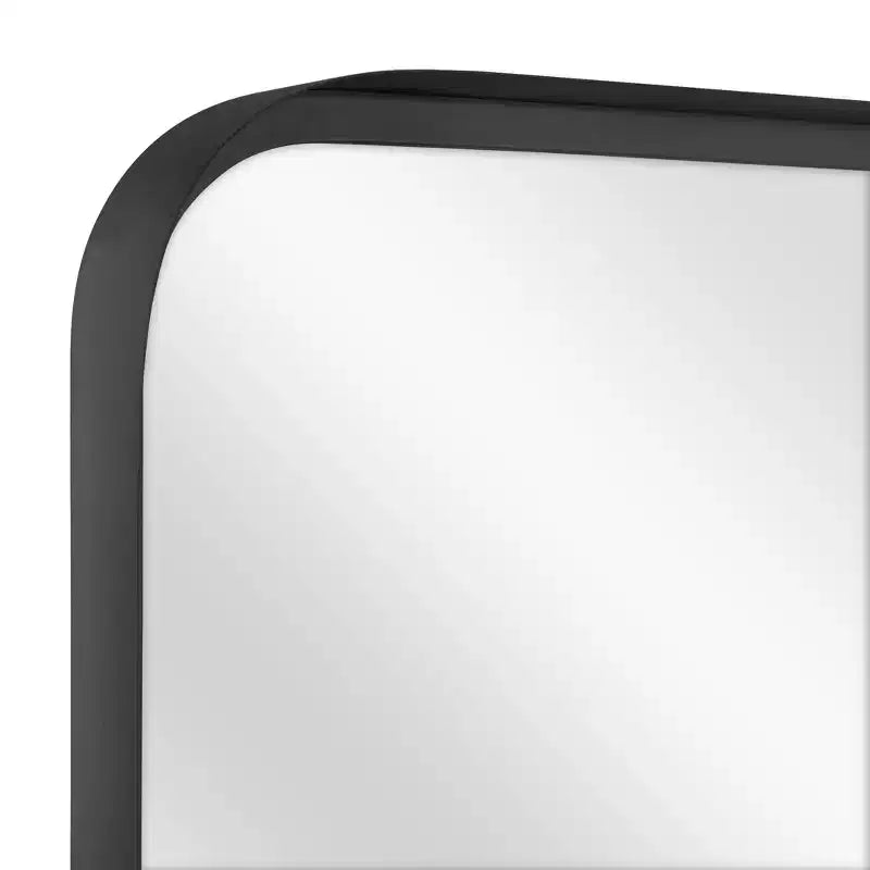 Specchio da parete antico nero/ottone, rettangolare, singolo – 24" x 36"