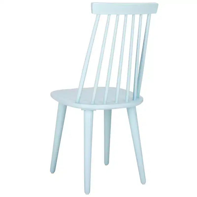 Sedia da pranzo senza braccioli con schienale a doghe, set da 2 – Disponibile in Beige / Nero / Blu / Marrone / Grigio / Verde / Bianco