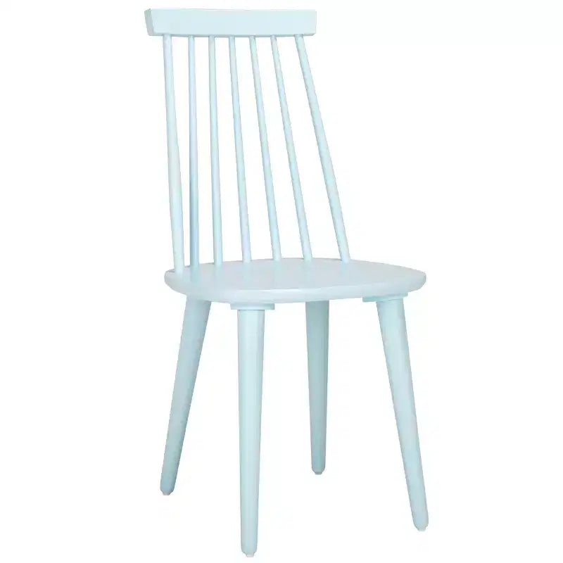 Sedia da pranzo senza braccioli con schienale a doghe, set da 2 – Disponibile in Beige / Nero / Blu / Marrone / Grigio / Verde / Bianco