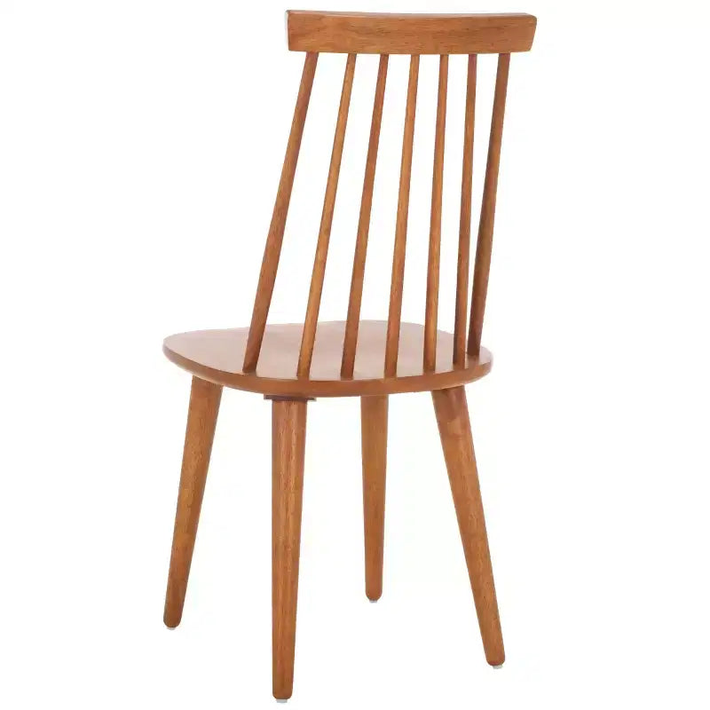 Sedia da pranzo senza braccioli con schienale a doghe, set da 2 – Disponibile in Beige / Nero / Blu / Marrone / Grigio / Verde / Bianco