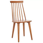 Sedia da pranzo senza braccioli con schienale a doghe, set da 2 – Disponibile in Beige / Nero / Blu / Marrone / Grigio / Verde / Bianco