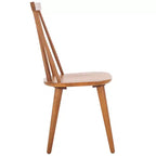 Sedia da pranzo senza braccioli con schienale a doghe, set da 2 – Disponibile in Beige / Nero / Blu / Marrone / Grigio / Verde / Bianco