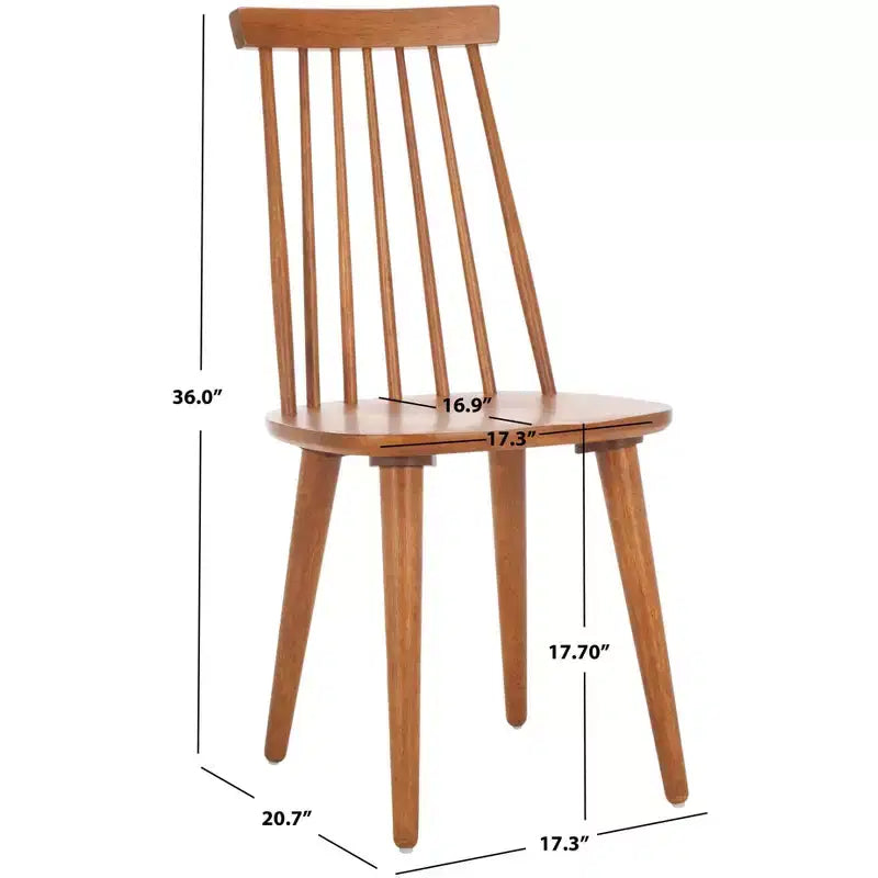 Sedia da pranzo senza braccioli con schienale a doghe, set da 2 – Disponibile in Beige / Nero / Blu / Marrone / Grigio / Verde / Bianco
