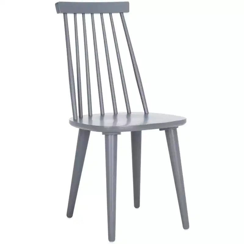 Sedia da pranzo senza braccioli con schienale a doghe, set da 2 – Disponibile in Beige / Nero / Blu / Marrone / Grigio / Verde / Bianco
