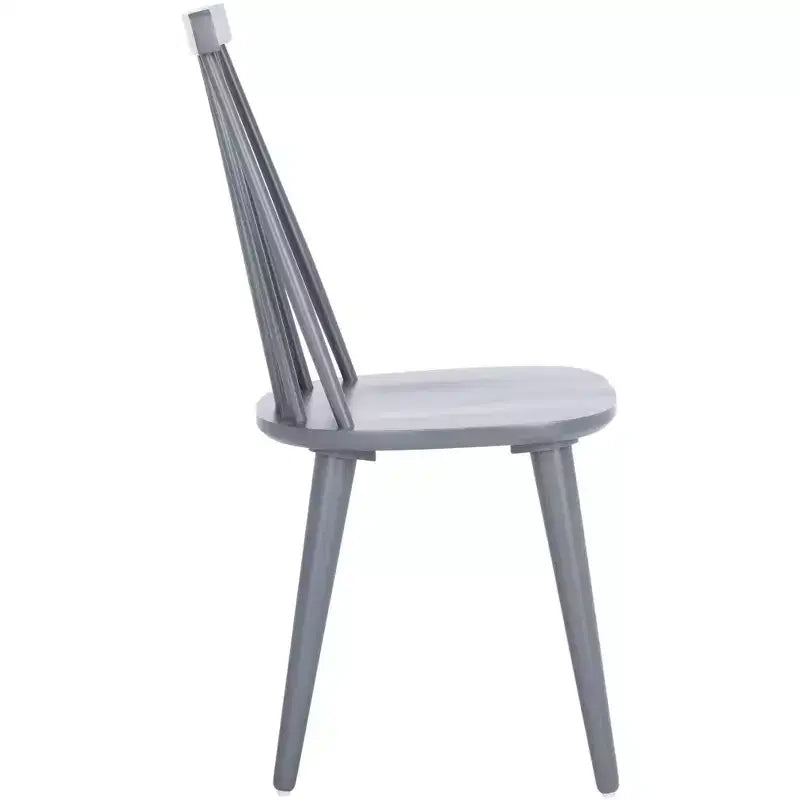 Sedia da pranzo senza braccioli con schienale a doghe, set da 2 – Disponibile in Beige / Nero / Blu / Marrone / Grigio / Verde / Bianco